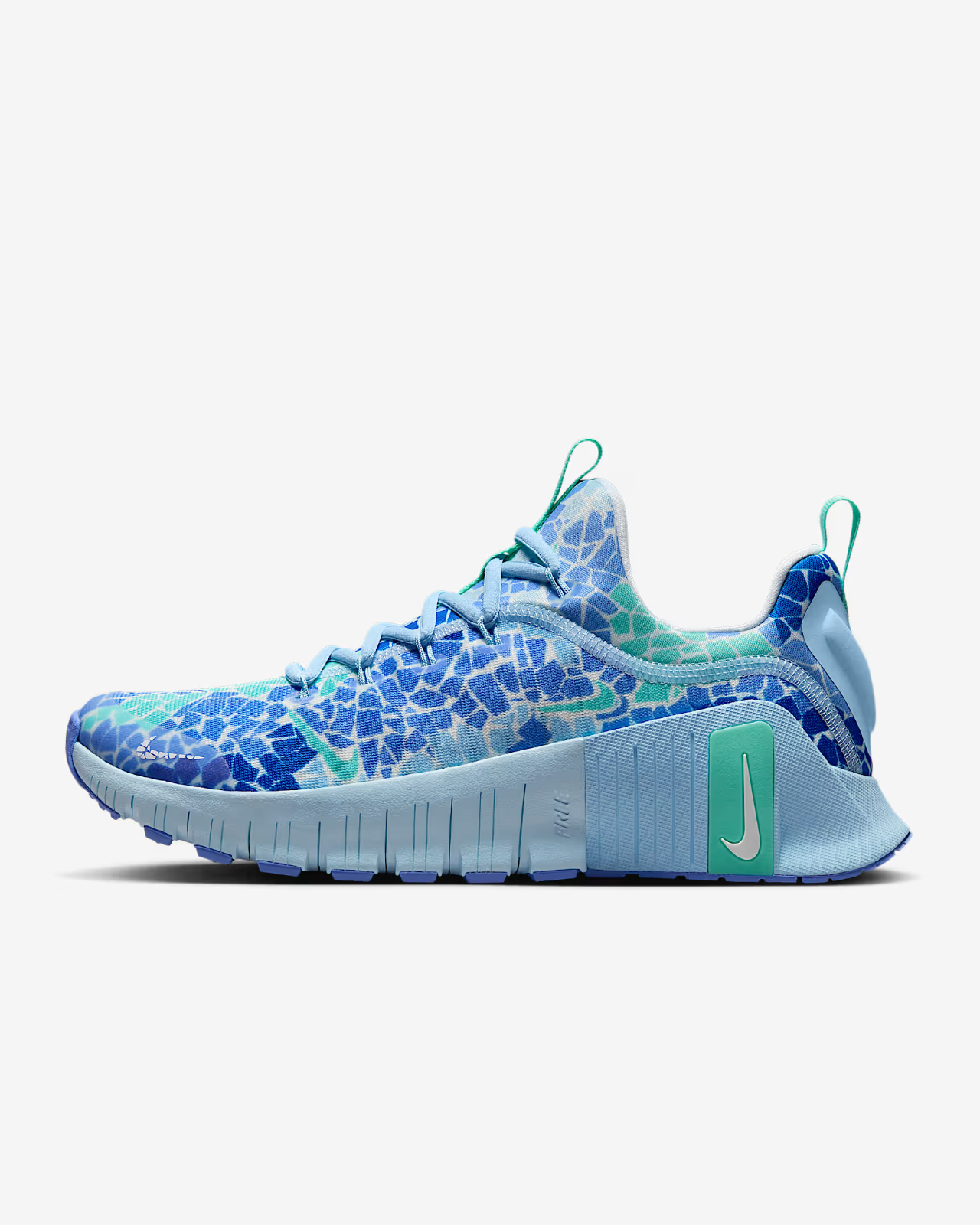 IB6902-400 Nike Free Metcon 6 AMP Ice Blue Royal Pulse Racer Blue White (Women's