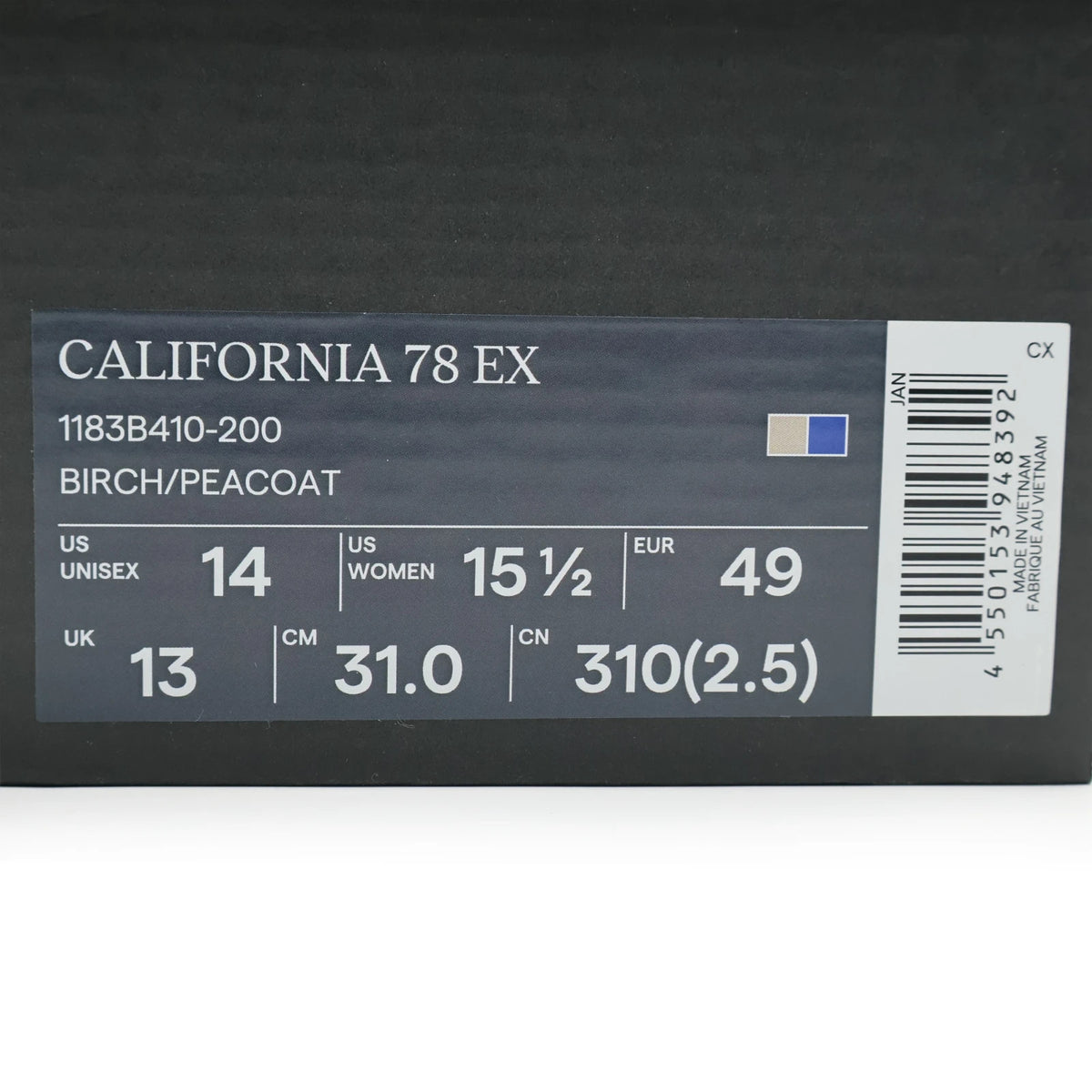 1183B410-200 Onitsuka Tiger California 78 EX Birch Peacoat (Men's)