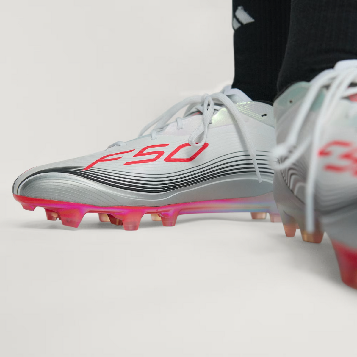 JP5593 adidas F50 Messi Elite FG Footwear White Lucid Red Silver (Men's)