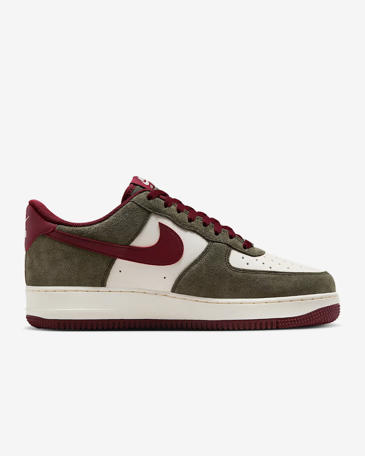 FQ8714-302 Nike Air Force 1 Low Cargo Khaki Pale Ivory Dark Team Red (Men's)