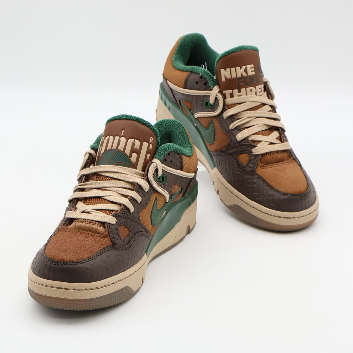 HQ0260-201 NIGO Nike Air Force 3 Low Baroque Brown Pecan Heel Logo NIGO (Men's)