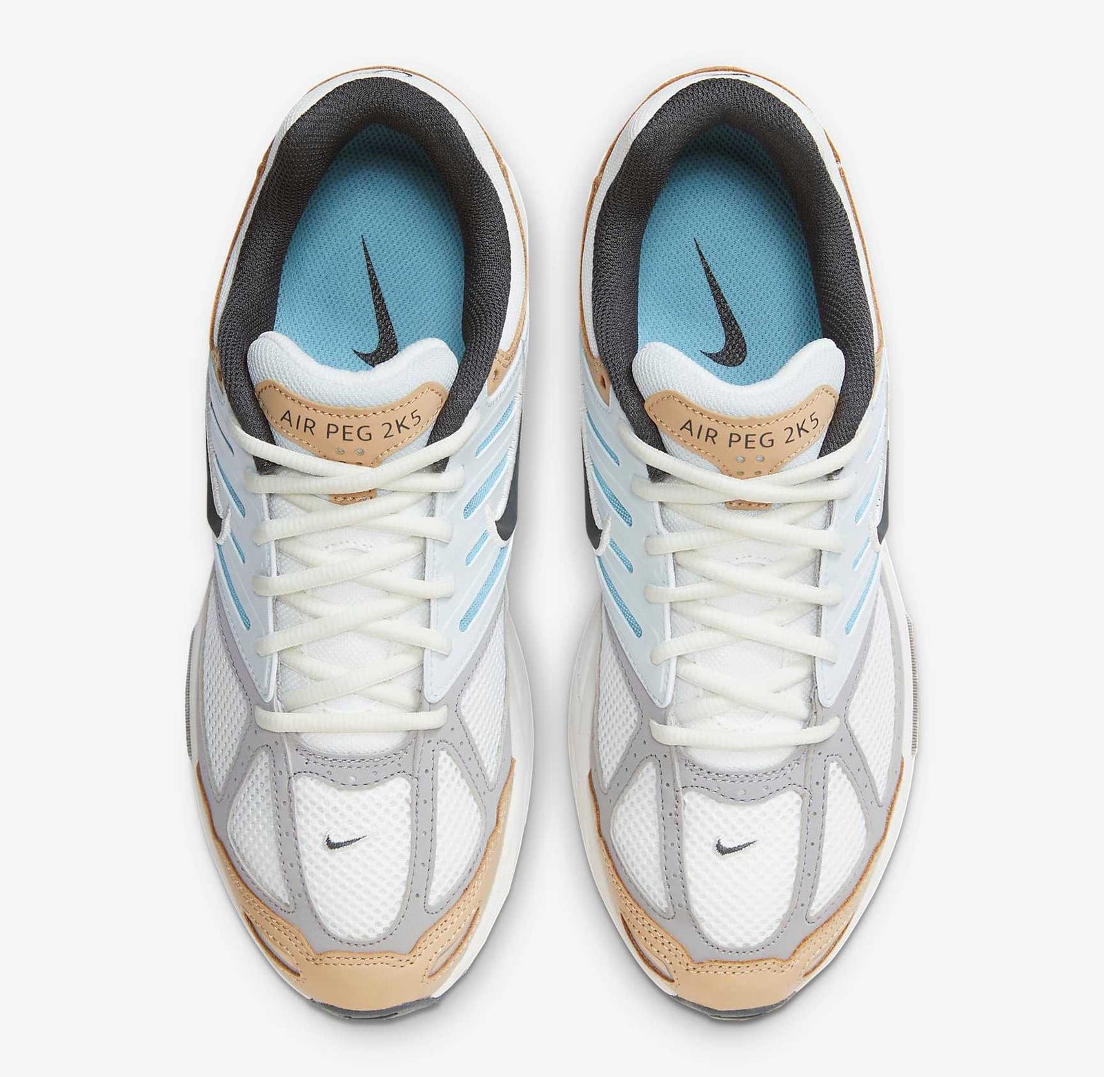HM4348-100 Nike Air Pegasus 2K5 White Glacier Blue Tan (Men's)