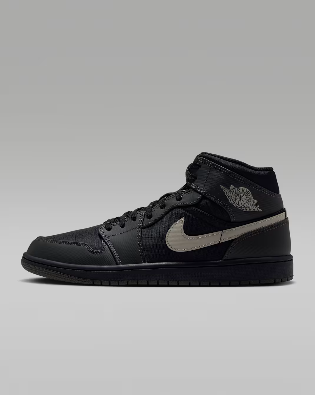 IX6982-001 Nike Air Jordan 1 Mid Utility "Black/Spruce Fog" (Men's)