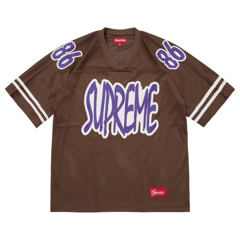 Supreme Reflective Football Jersey Brown