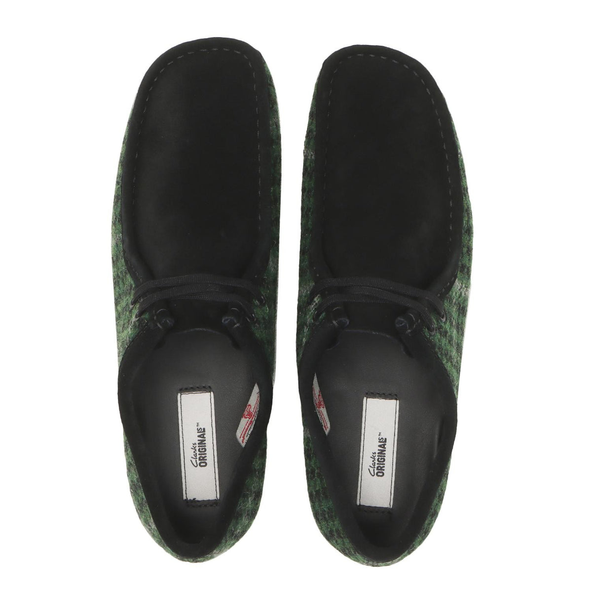26182790 Harris Tweed Ã Clarks Wallabee Green Tweed Combi ( Men's )