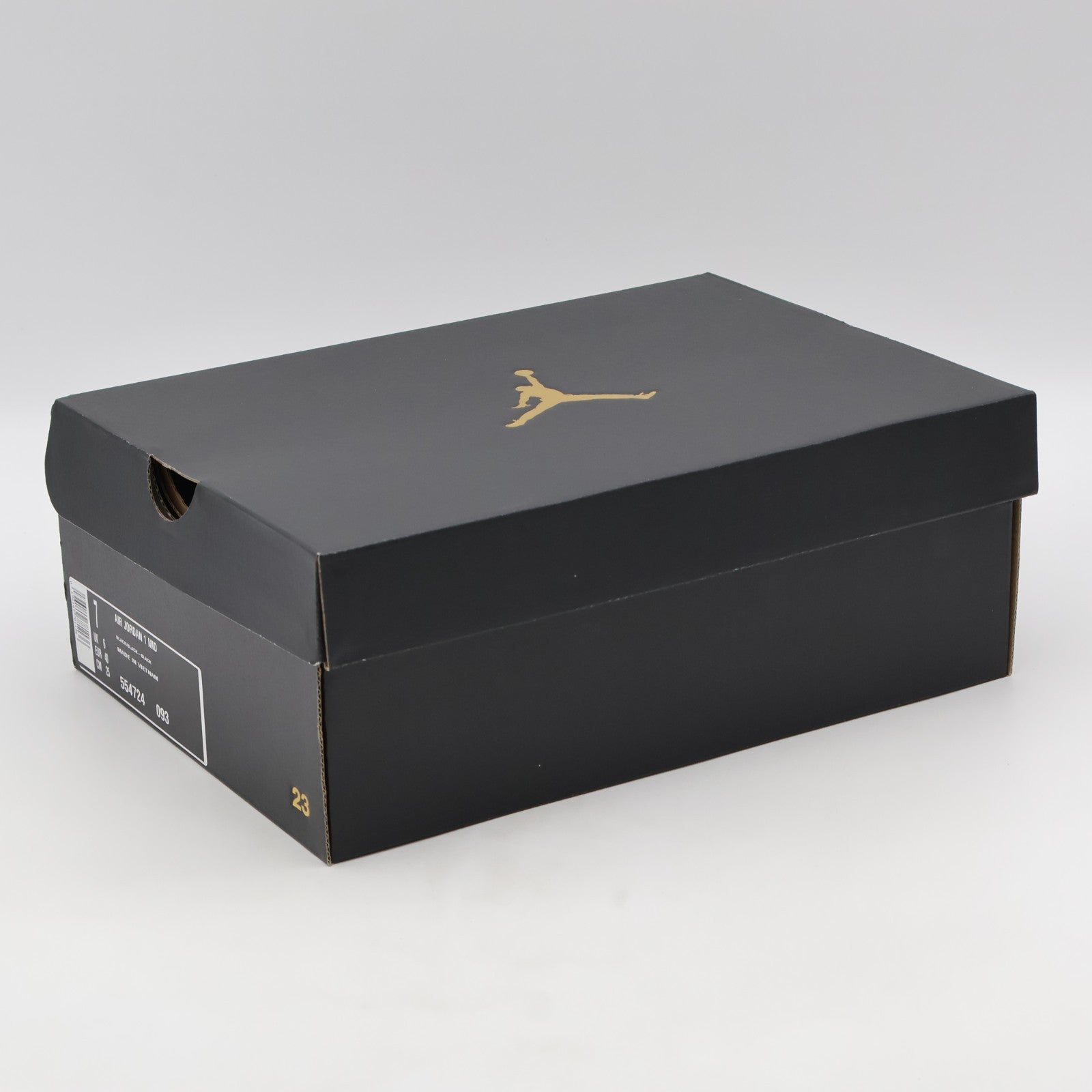 554724-093 Nike Air Jordan 1 Mid Triple Black (Men's)