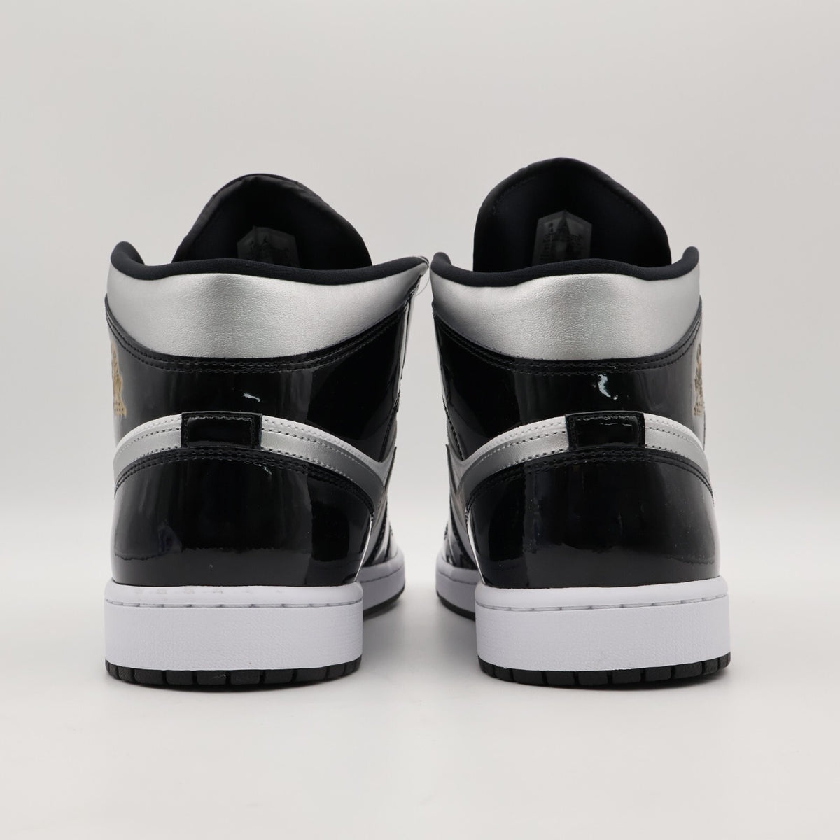 HV0789-010 Nike Air Jordan 1 Mid Black Patent (Men's)