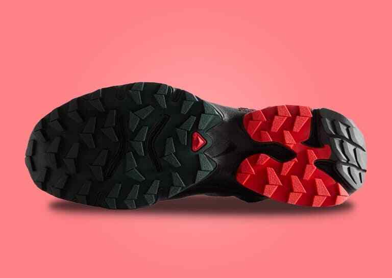 L47772300 KITH Salomon XT-4K Black Scarab Fiery Red (Men's)
