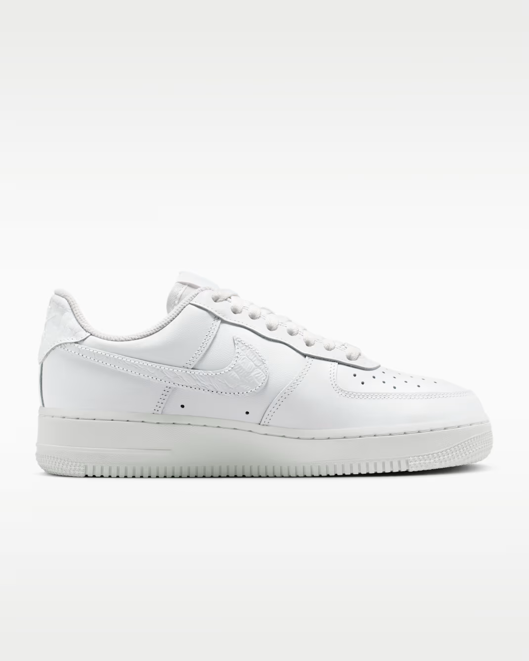 IO4837-100 Nike Air Force 1 Low Pebble Croc White (Women's)