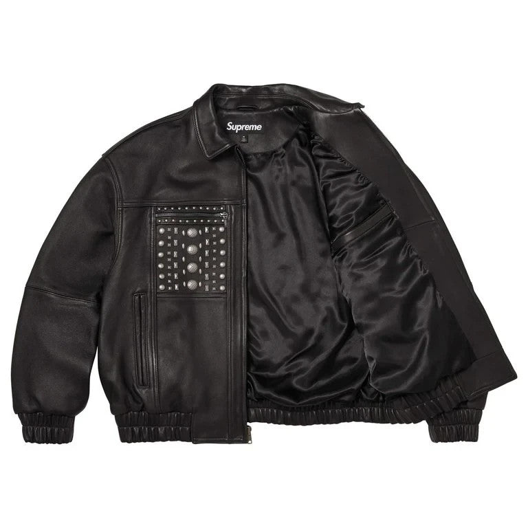 Supreme Multi Studded Leather Jacket Black