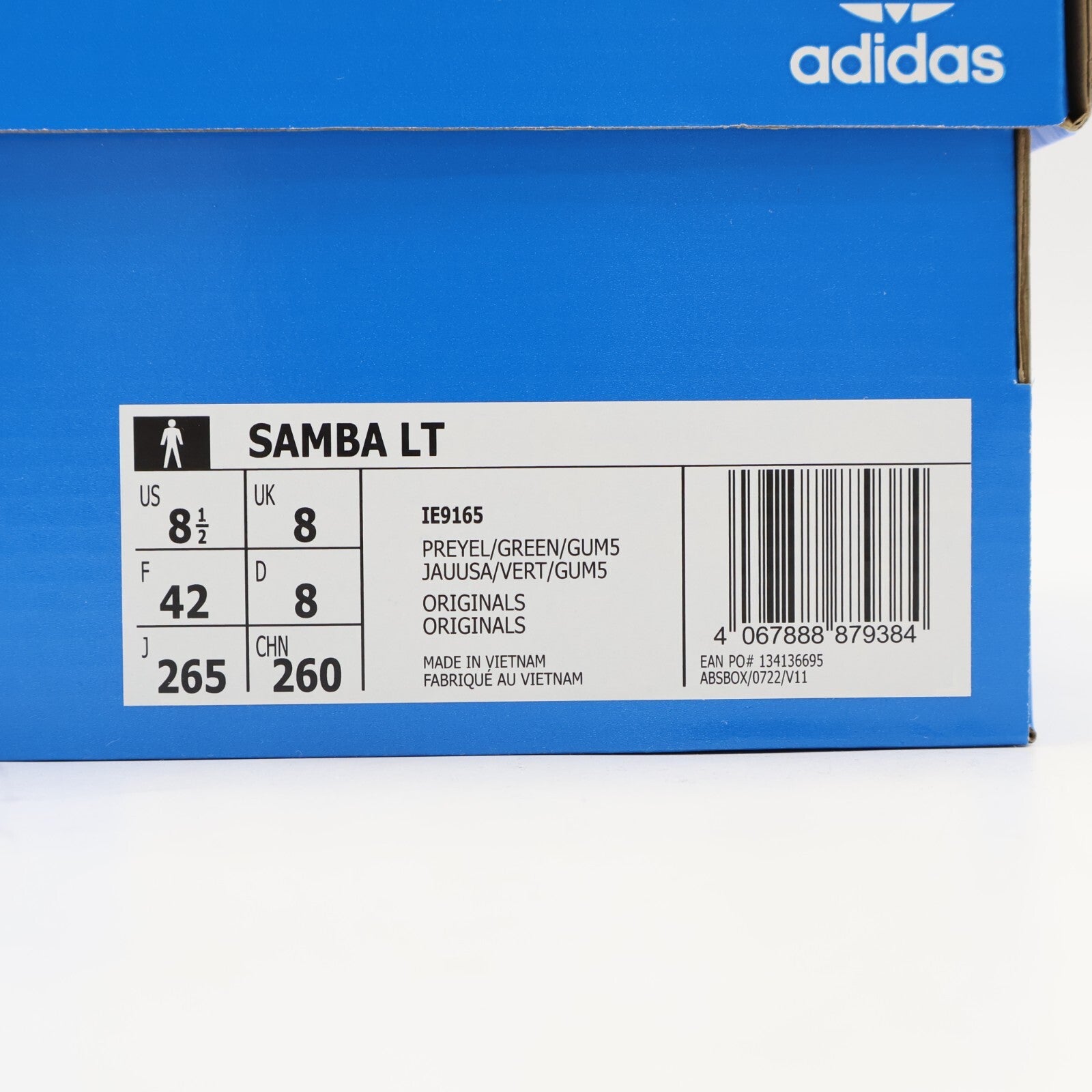 IE9165 adidas Originals Samba LT Preloved Yellow Green Gum (Men's)