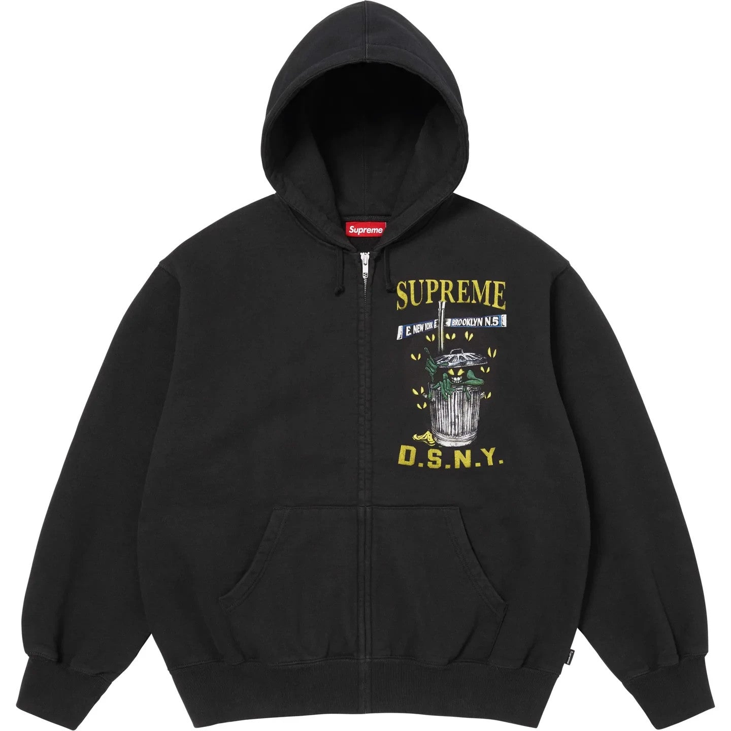 Supreme x DSNY Zip Up Hooded Sweatshirt Black