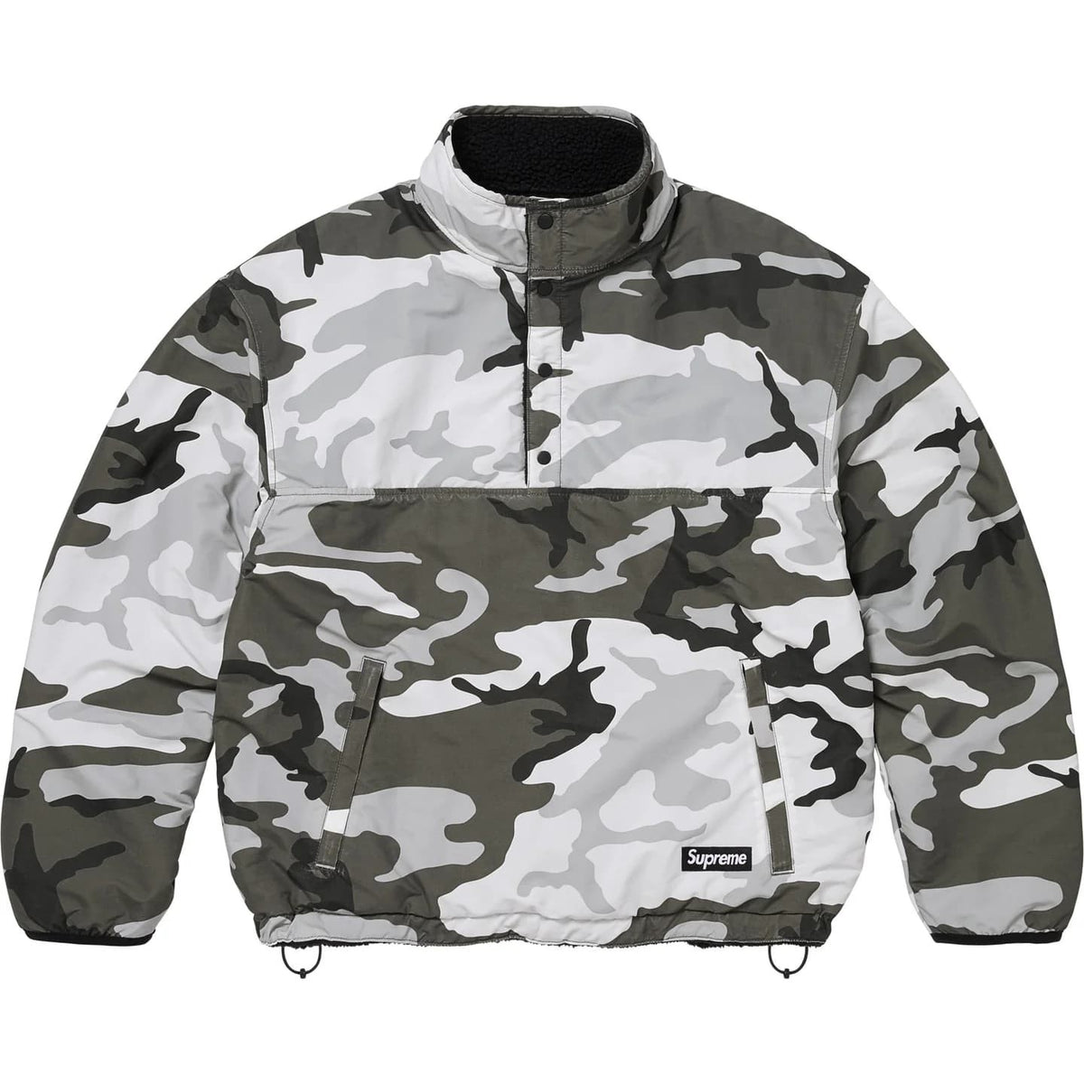 Supreme Polartec Shearling Reversible Pullover Black