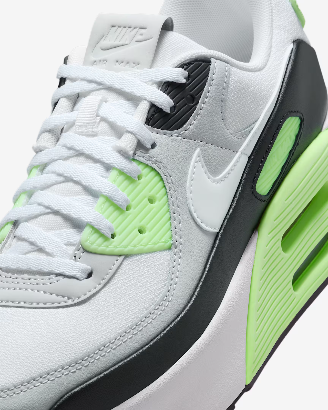 FD4328-002 Nike Air Max 90 LV8  Shoes  Photon Dust Lime Blast  Black (Women's)