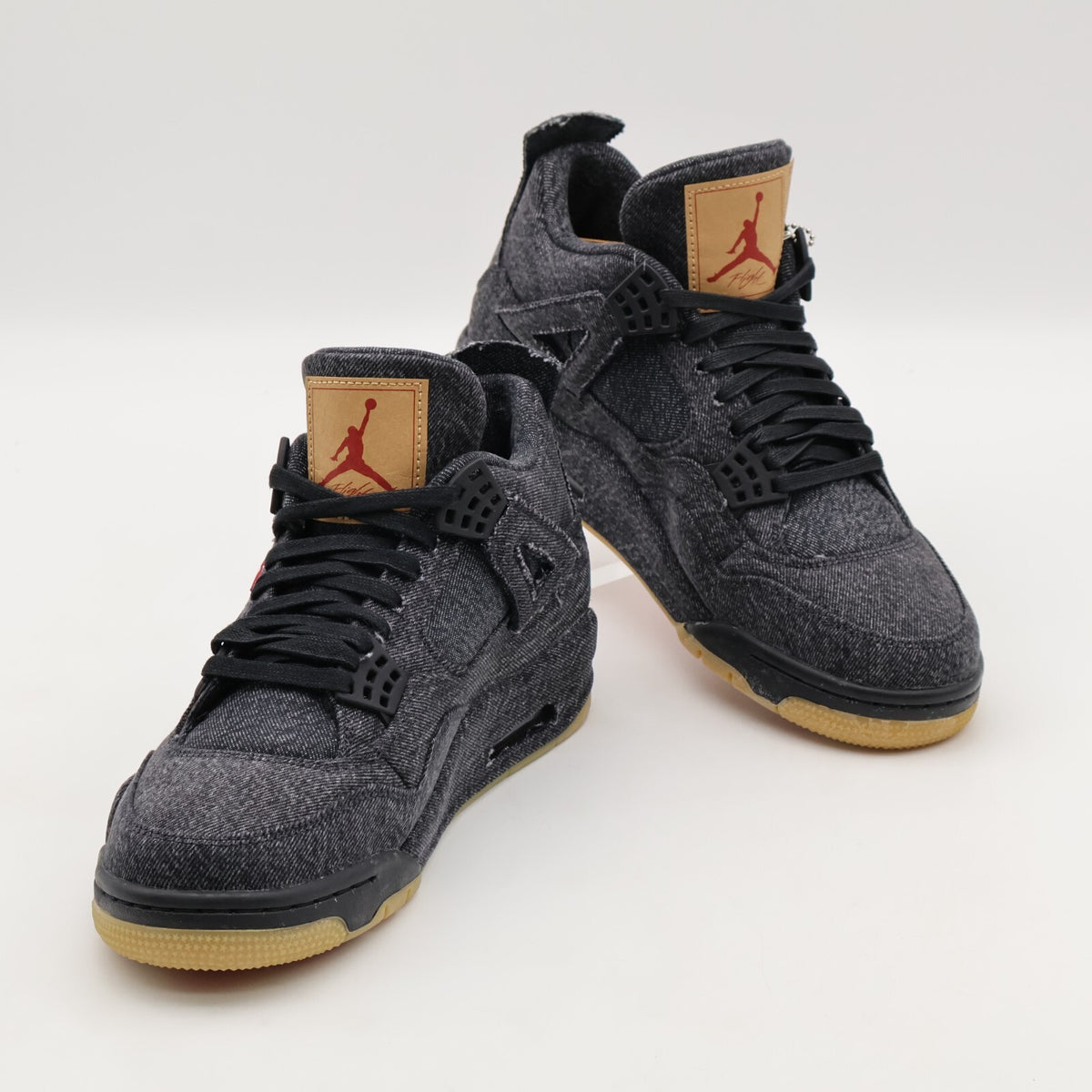 AO2571-001 Nike Levi's Air Jordan 4 Black Denim LEVIS Tag (Men's)