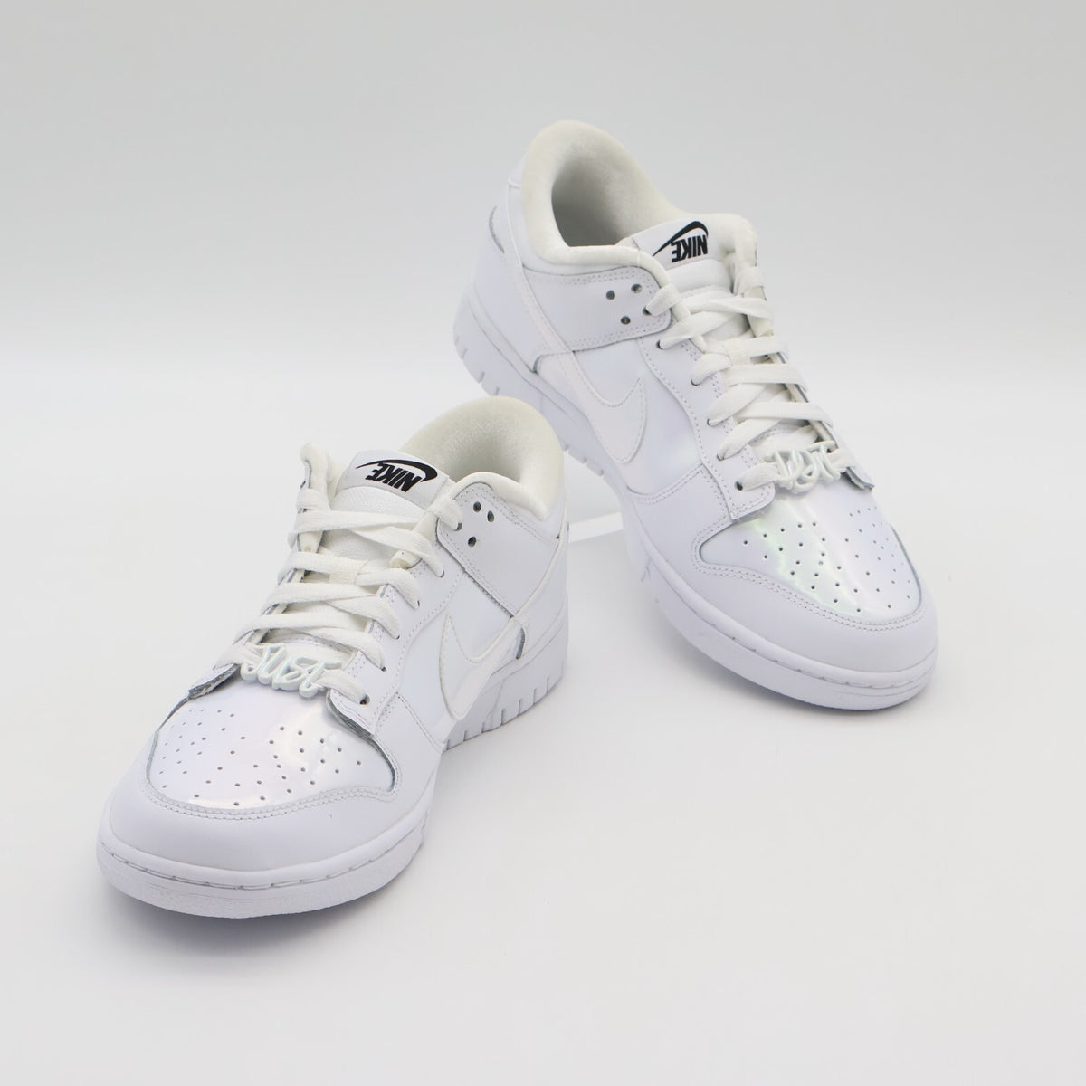 FD8683-100 Nike Dunk Low SE Just Do It White Iridescent (Women's)
