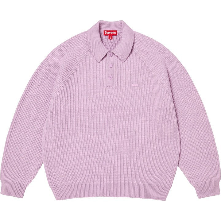 Supreme Small Box Polo Sweater Lavender