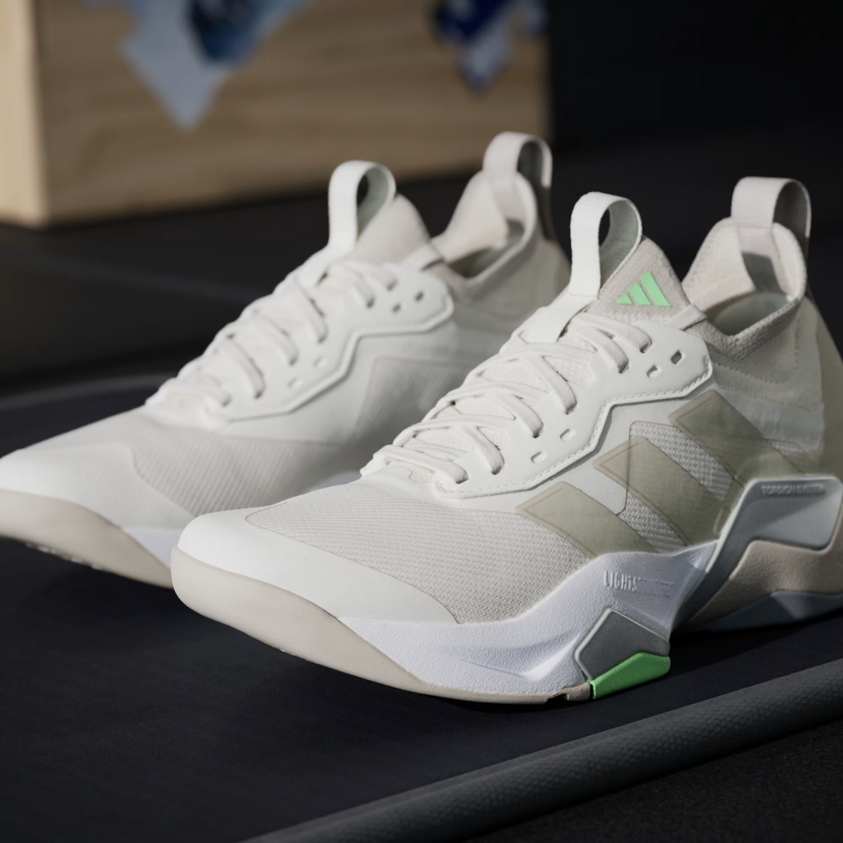 JS3171 adidas Rapidmove ADV 2 Chalk White Beige Lime Burst (Men's)