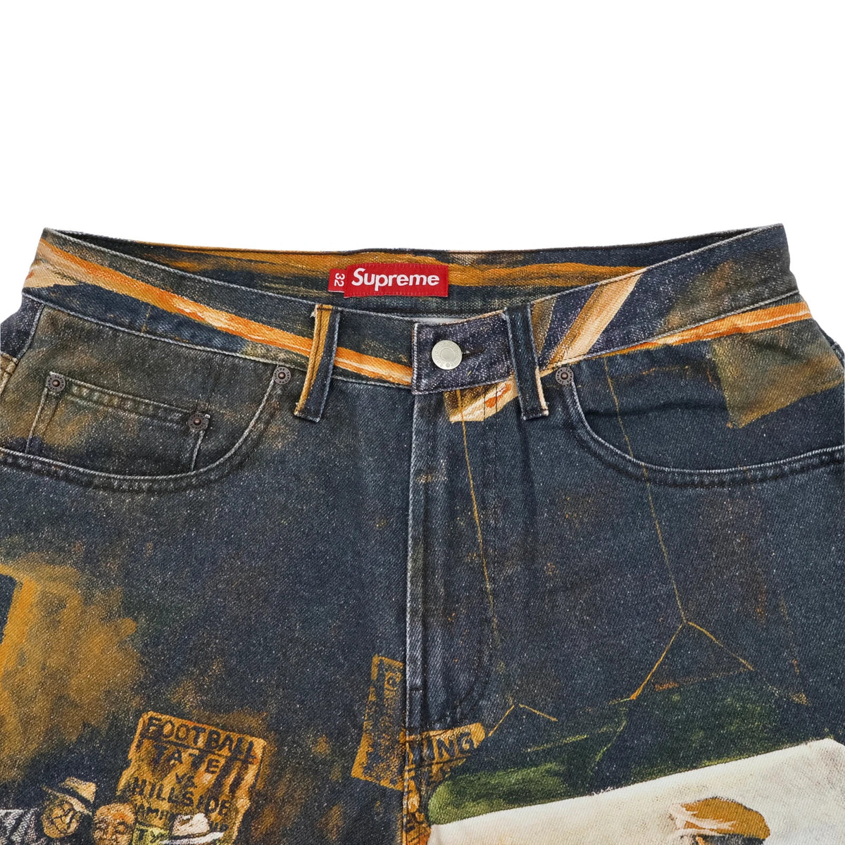 Supreme Ernie Barnes Baggy Denim Short Pool Hall