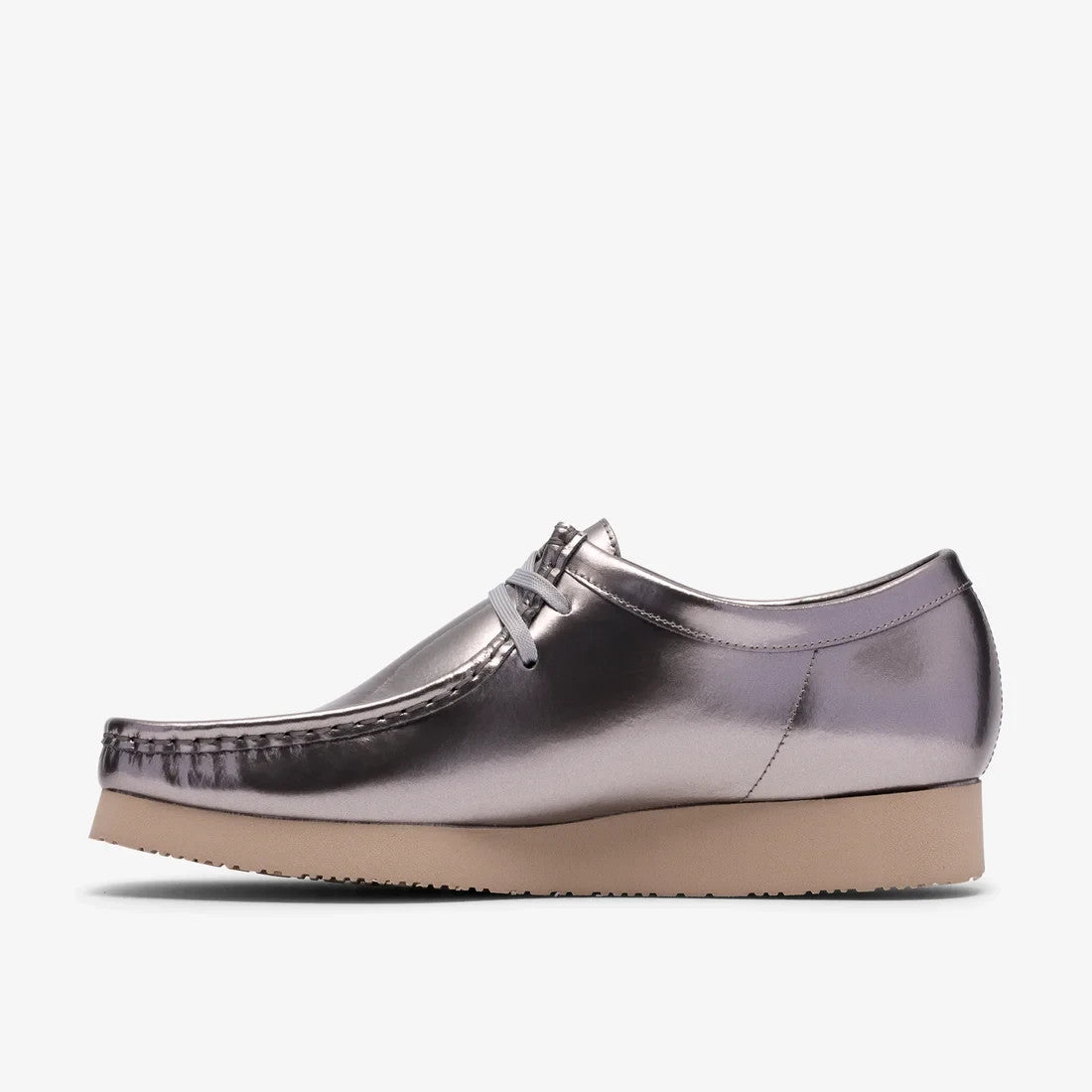 26186501 Clarks Wallabee 2604 Silver Patent (Men's)