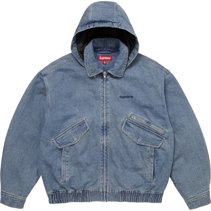 Supreme Hooded Utility Jacket Denim