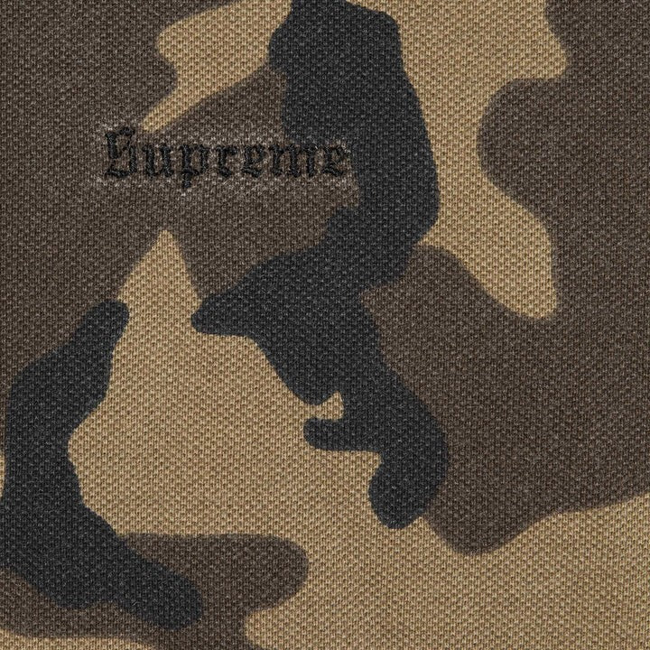 Supreme Washed Camo Polo Woodland Camo