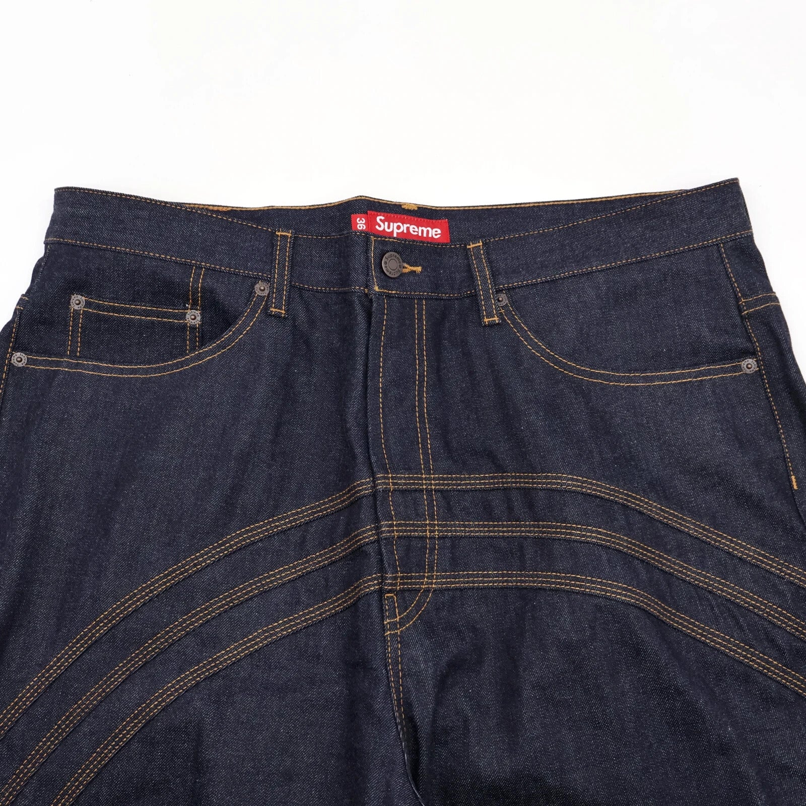 Supreme S Logo Rigid Baggy Jean Rigid Indigo