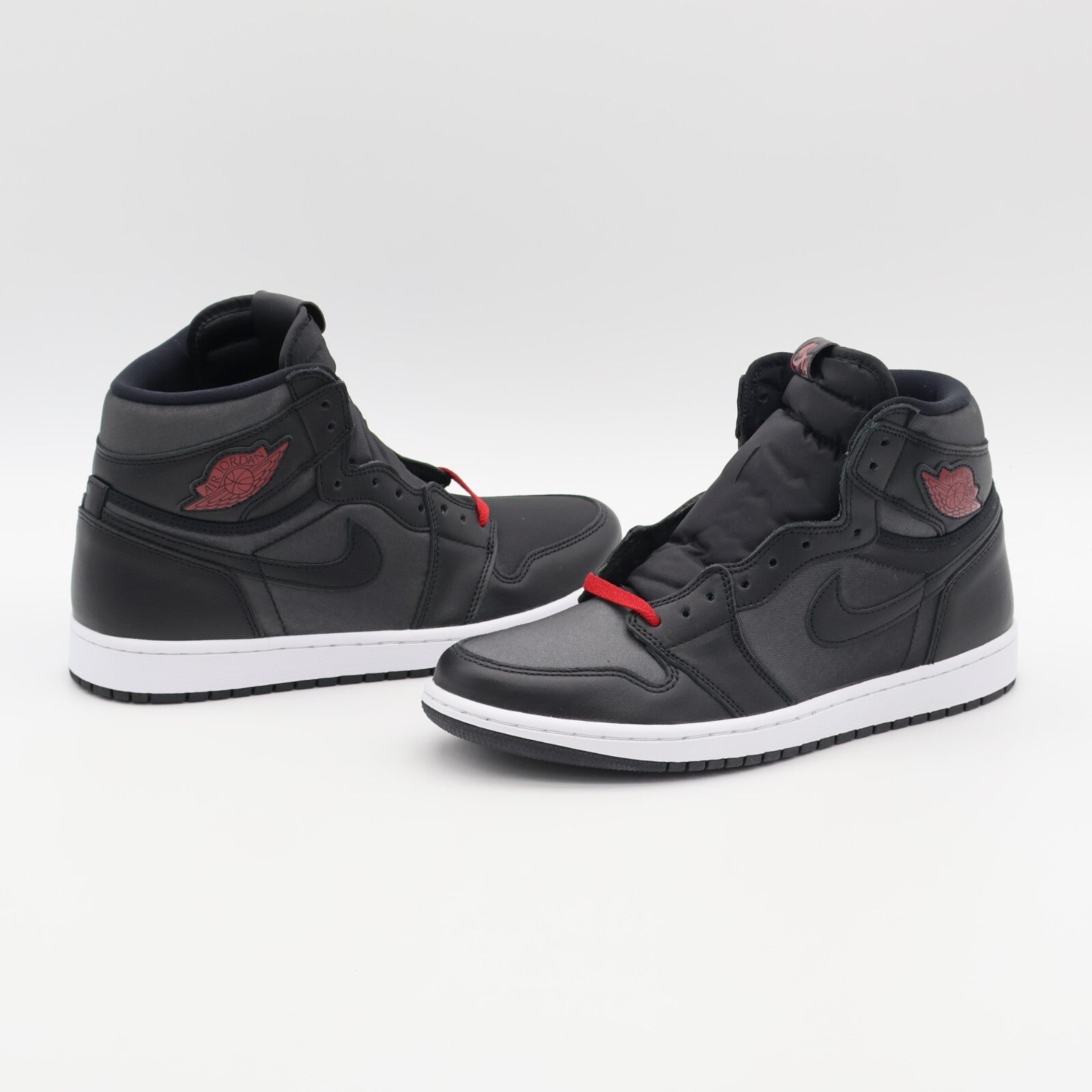 555088-060 Nike Air Jordan 1 Retro High OG Black Gym Red Satin Metallic (Men's)