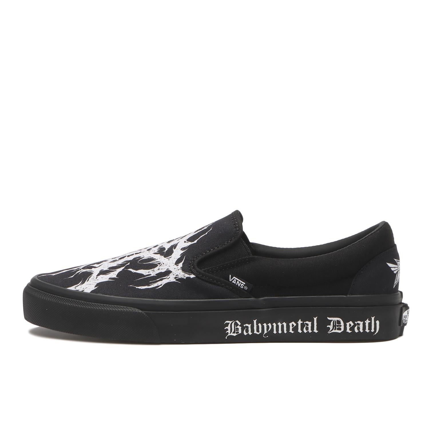 702999-0001 BABYMETAL Vans Slip-On Black White (V98CF BABYMETAL) (Men's)