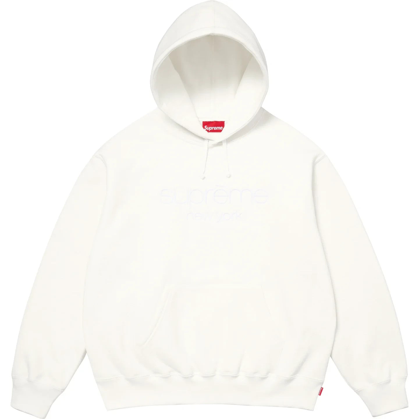 Supreme Classic Logo Hooded Sweatshirt White