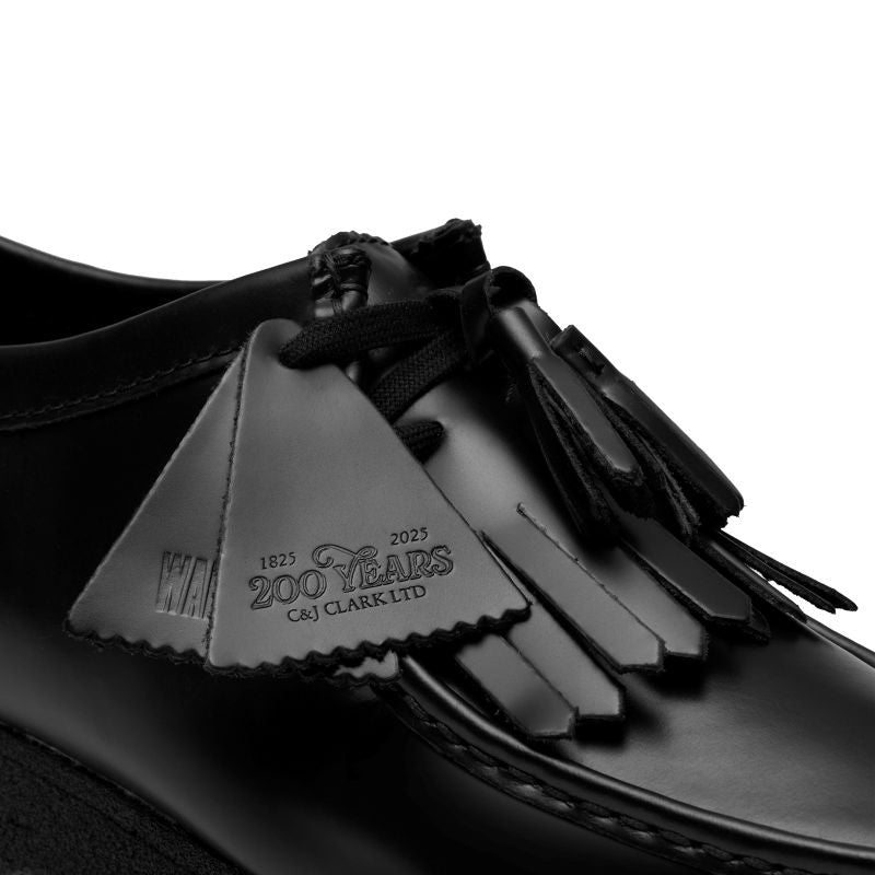 26183780 Clarks Wallabee Black High Shine Leather ( Men's )