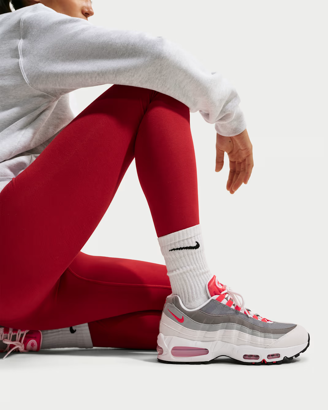 HJ5996-101 Nike Air Max 95 Big Bubble "White/Light Crimson" (Women's)