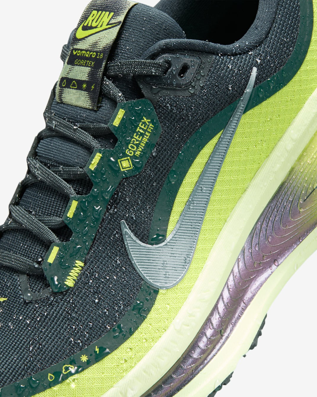 HQ7002-300 Nike Vomero 18 GORE-TEX Seaweed Light Liquid Lime Cyber (Women's)