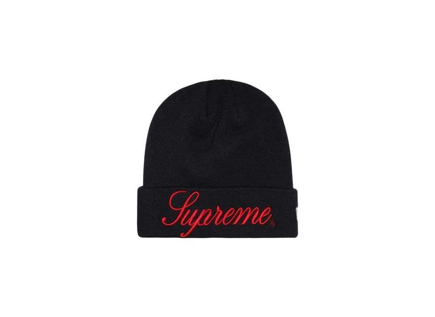 Supreme New Era Script Beanie Navy