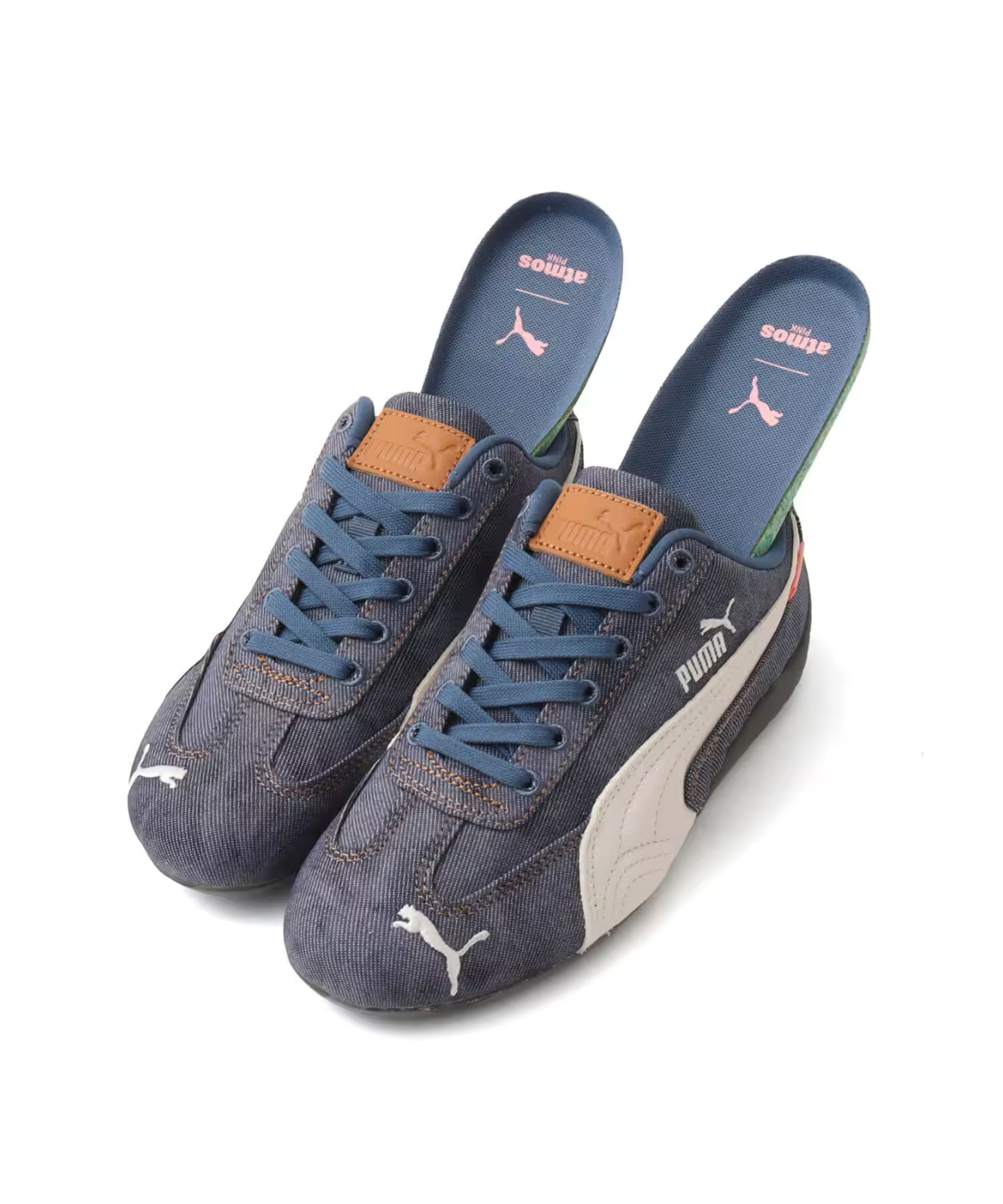 406918-01 atmos Pink Puma Speedcat Denim Dark Indigo Warm White (Women's)
