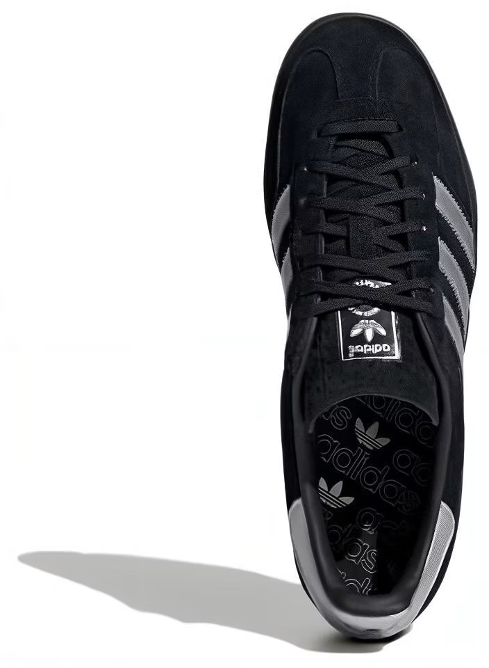 ID0988 adidas Gazelle Indoor "Core Black/Metallic Silver" (BILLY'S Ex) (Men's)