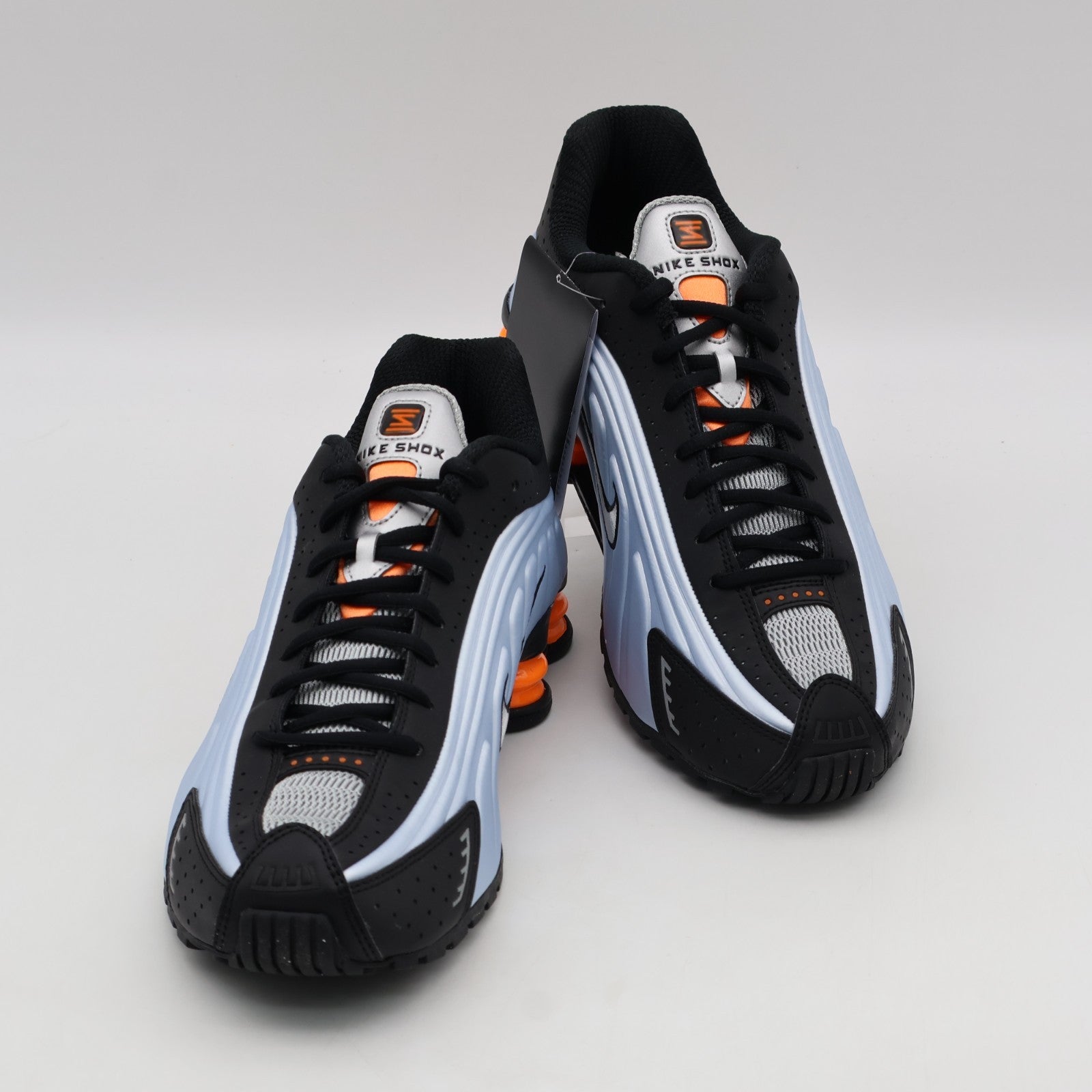 AR3565-401 Nike Shox R4 Blue Tint Total Orange Black Metallic Silver (Women's)