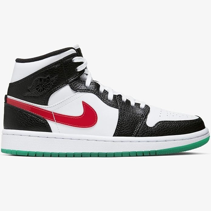 BQ6472-063 Nike Air Jordan 1 Mid "White/Red/Yellow" (Women's)
