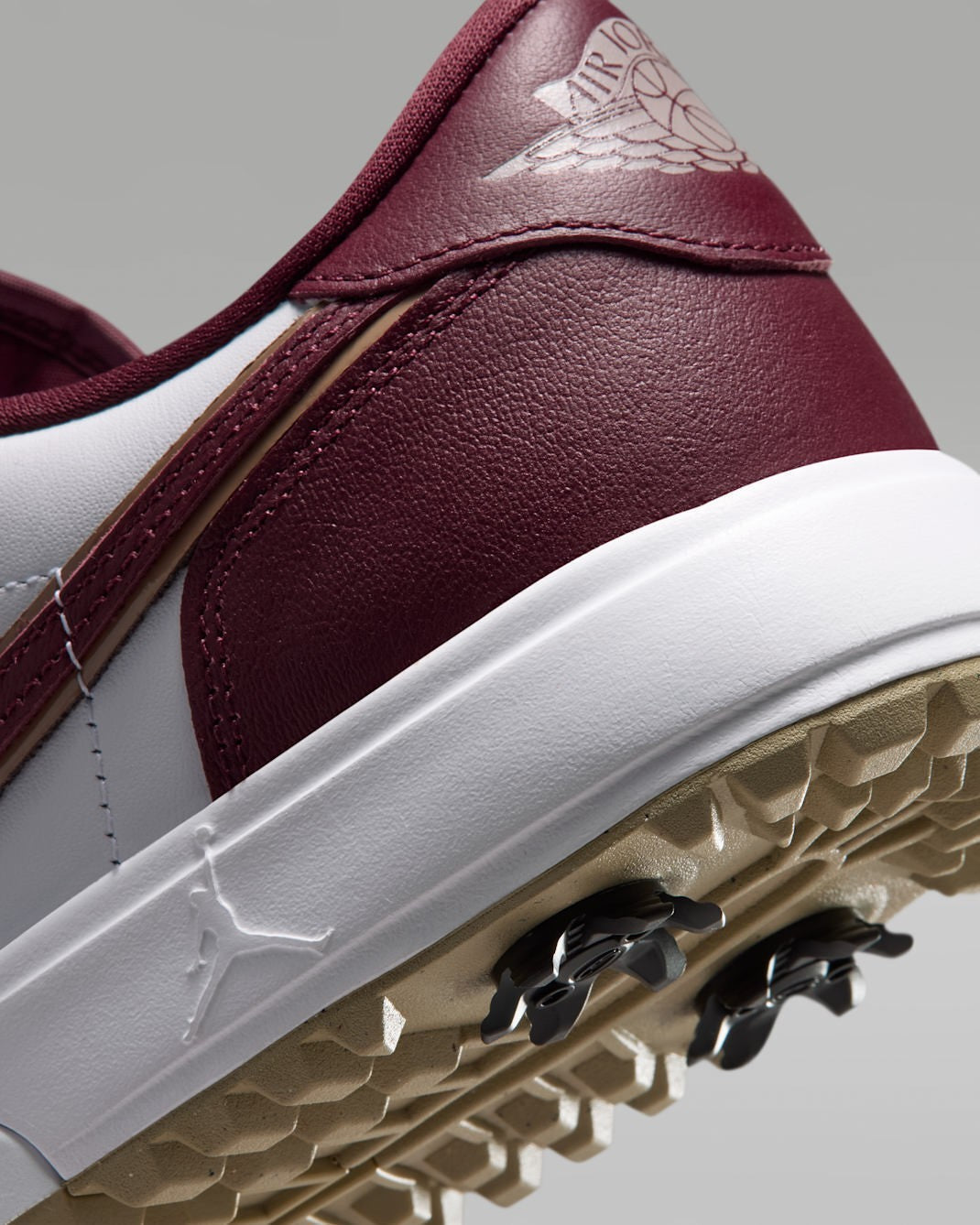 IQ3417-601 Nike Air Jordan 1 Low Golf Spike "Dark Team Red/White" (Men's)