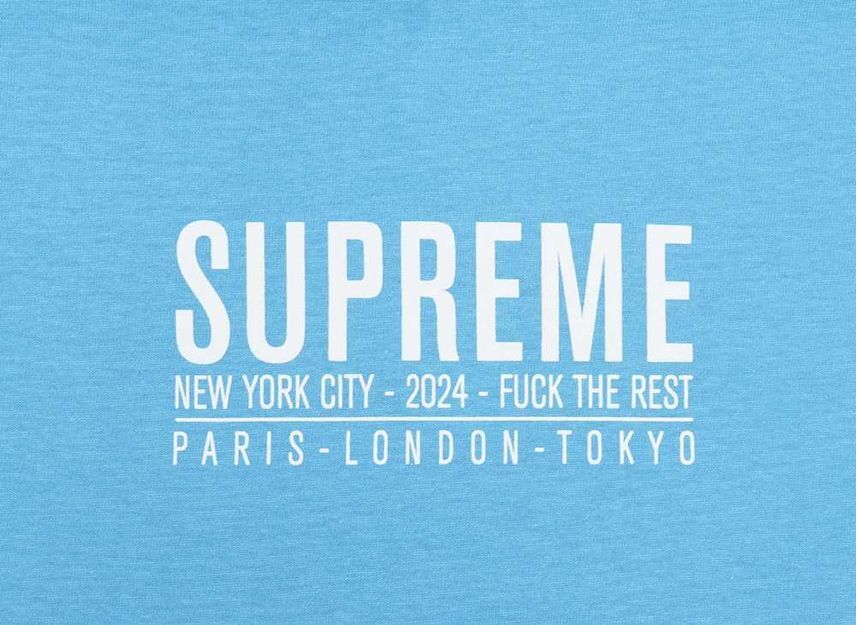 Supreme Paris Tee Bright Blue