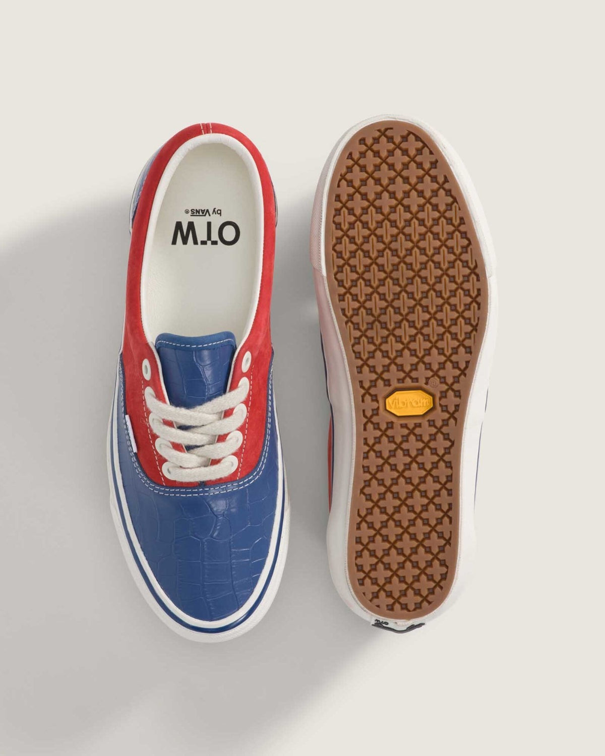 VN000E8YGHP OTW by Vans Era 95 Vibram Racing Red Navy Blue (Men's)