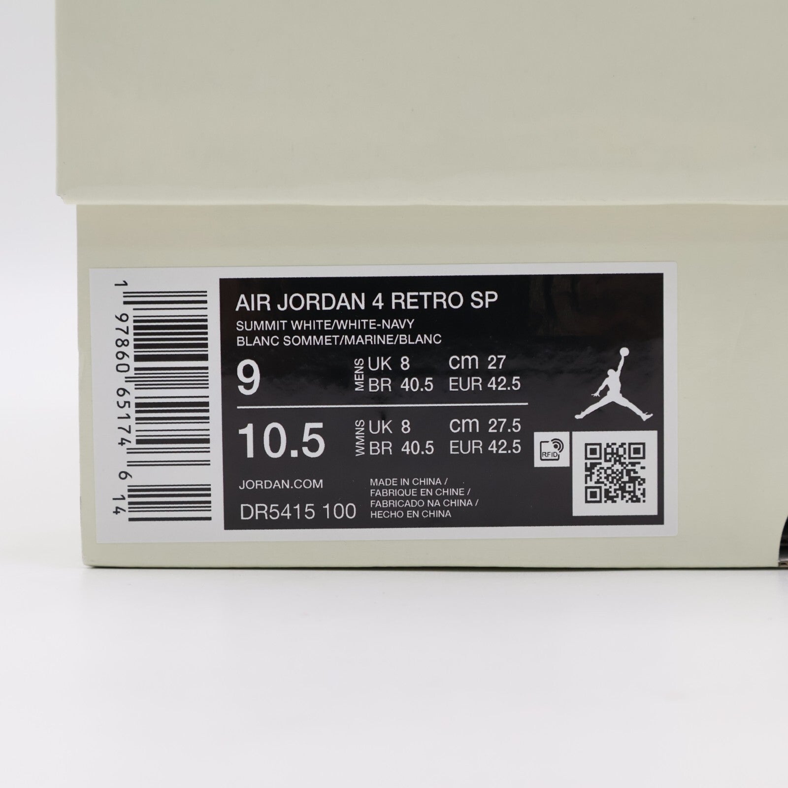DR5415-100 Nike SB Air Jordan 4 Retro SP Summit White Navy (Men's)