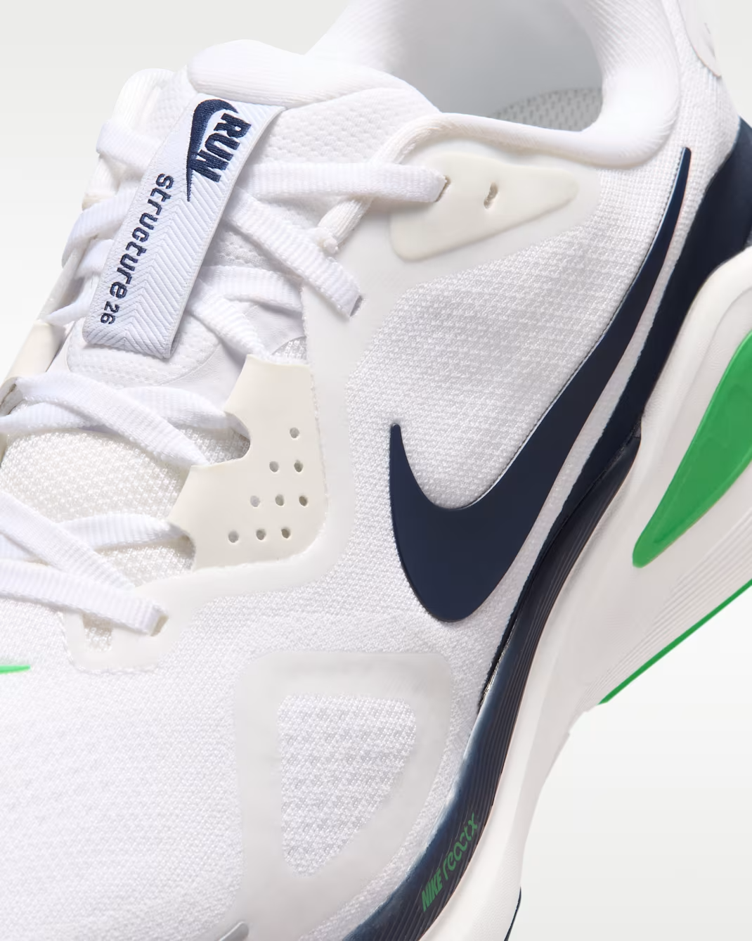 HJ1102-108 Nike Structure 26 "White/Green Spark" (Men's)