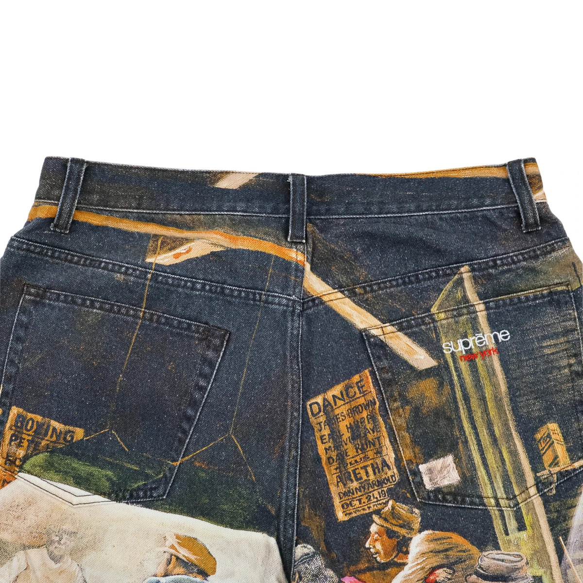 Supreme Ernie Barnes Baggy Denim Short Pool Hall