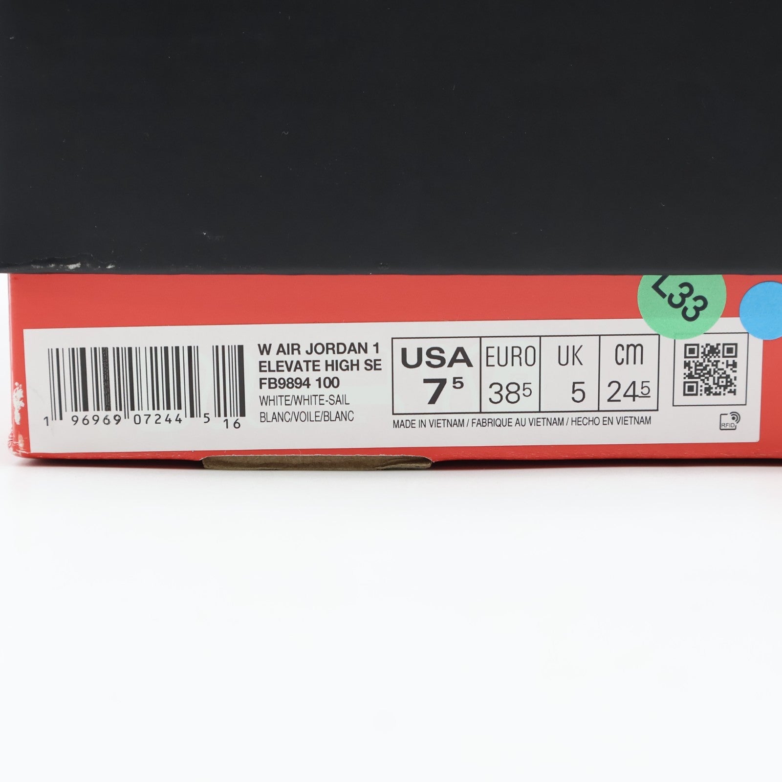 FB9894-100 Nike Air Jordan 1 High SE Elevate White Gum (Women's)