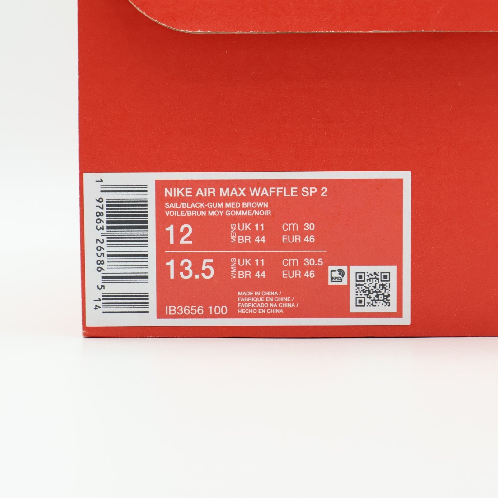 IB3656-100 Nike Air Max Waffle SP 2 Sail Black (Men's)