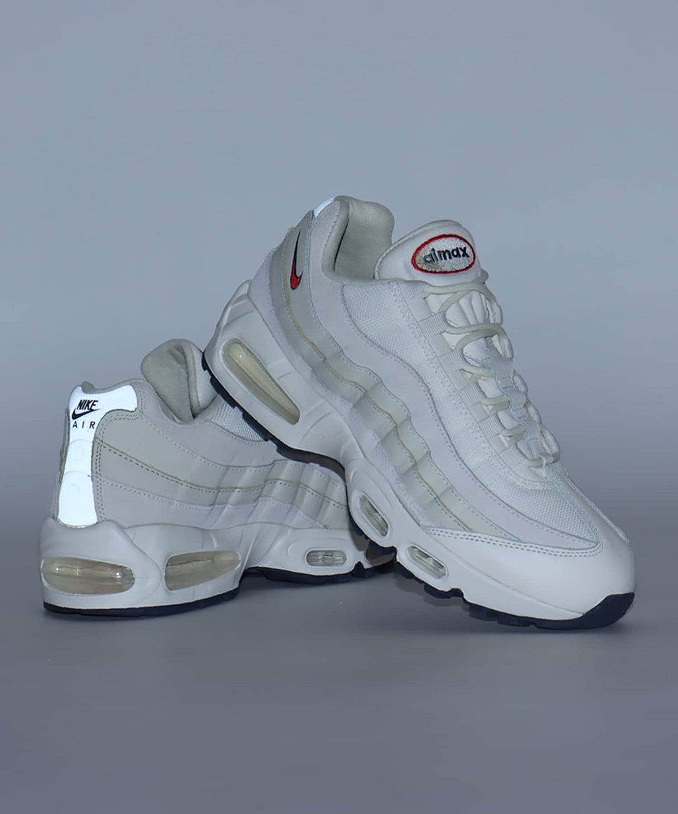 IH4378-110 NIKE AIR MAX 95 OG PRM PALE IVORY/UNIVERSITY RED-LT KHAKI-SAIL(Men's)