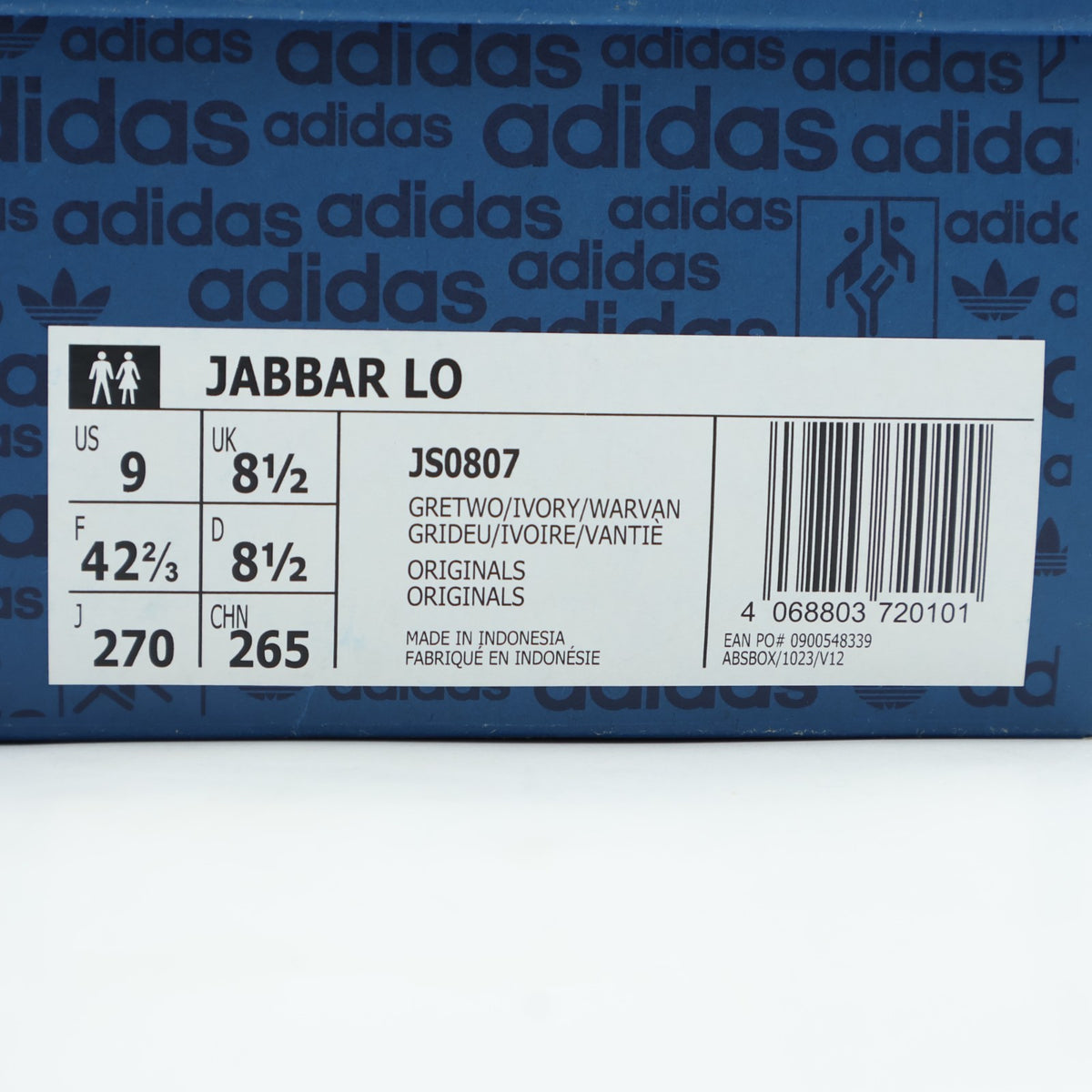 JS0807 adidas Originals Jabbar Lo Grey Two Ivory Warm Vanilla (Men's)