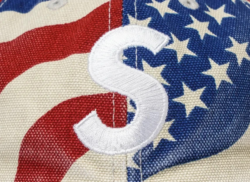 Supreme Pigment Coated S Logo 6-Panel "Flag"