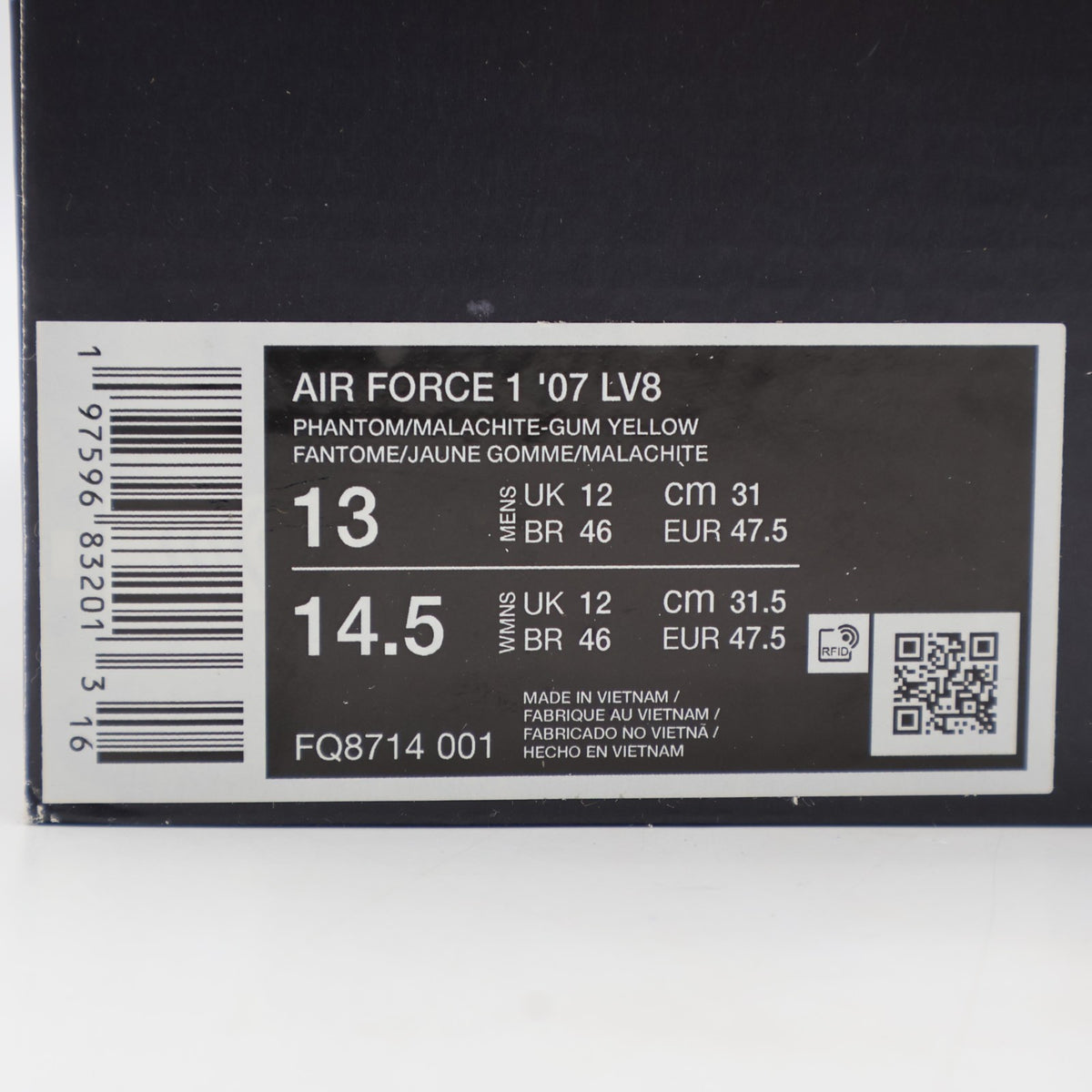 FQ8714-001 Nike Air Force 1 Low '07 LV8 Phantom Malachite (Men's)